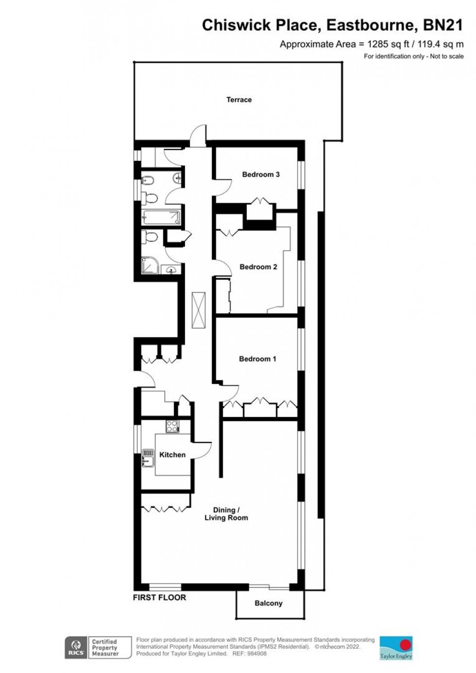 Floorplan for Chiswick Place, West of Town Centre, Eastbourne
