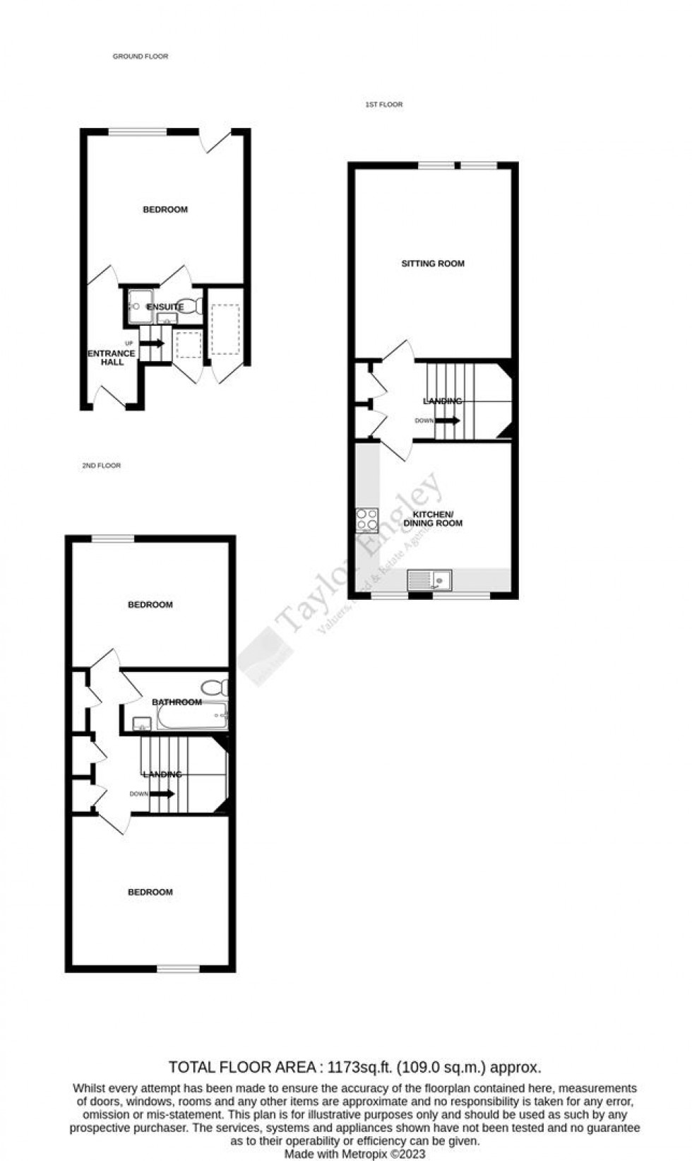 Floorplan for Jephson Close, Meads, Eastbourne