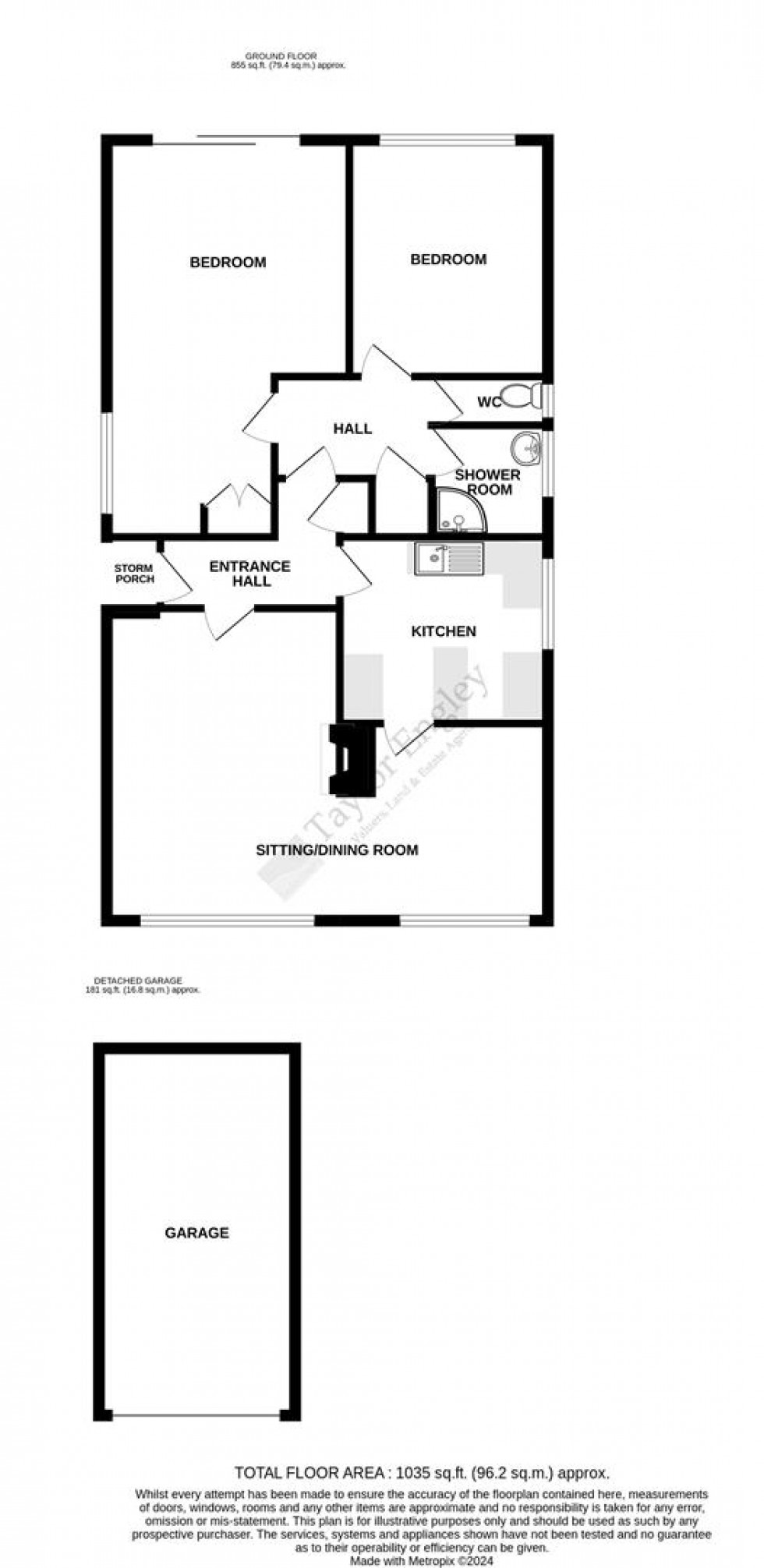 Floorplan for Pococks Road, Eastbourne