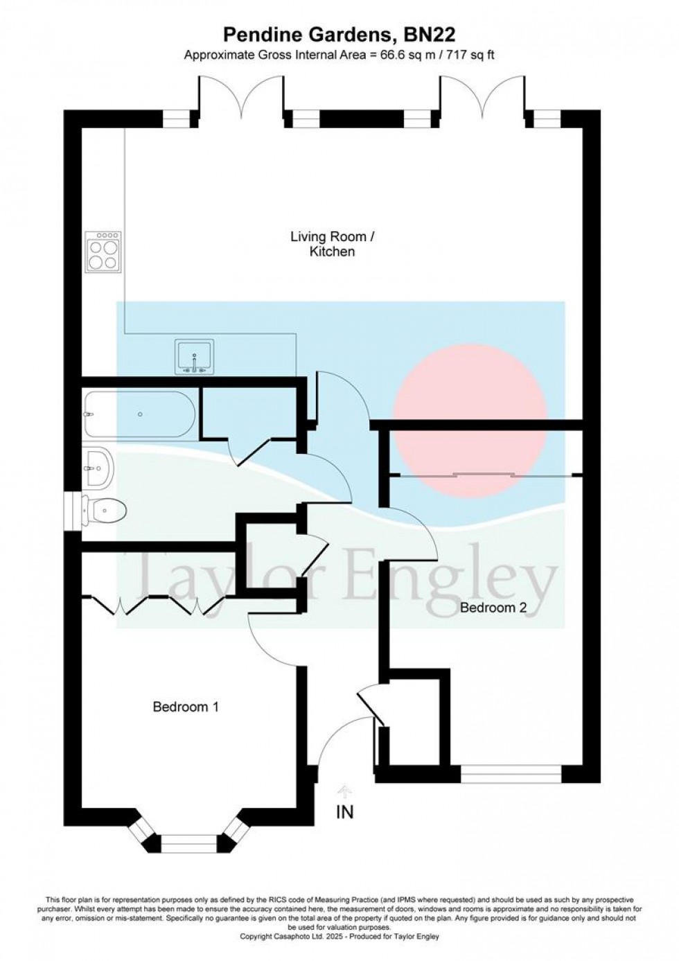 Floorplan for 21 Pendine Gardens, Lower Willingdon, Eastbourne