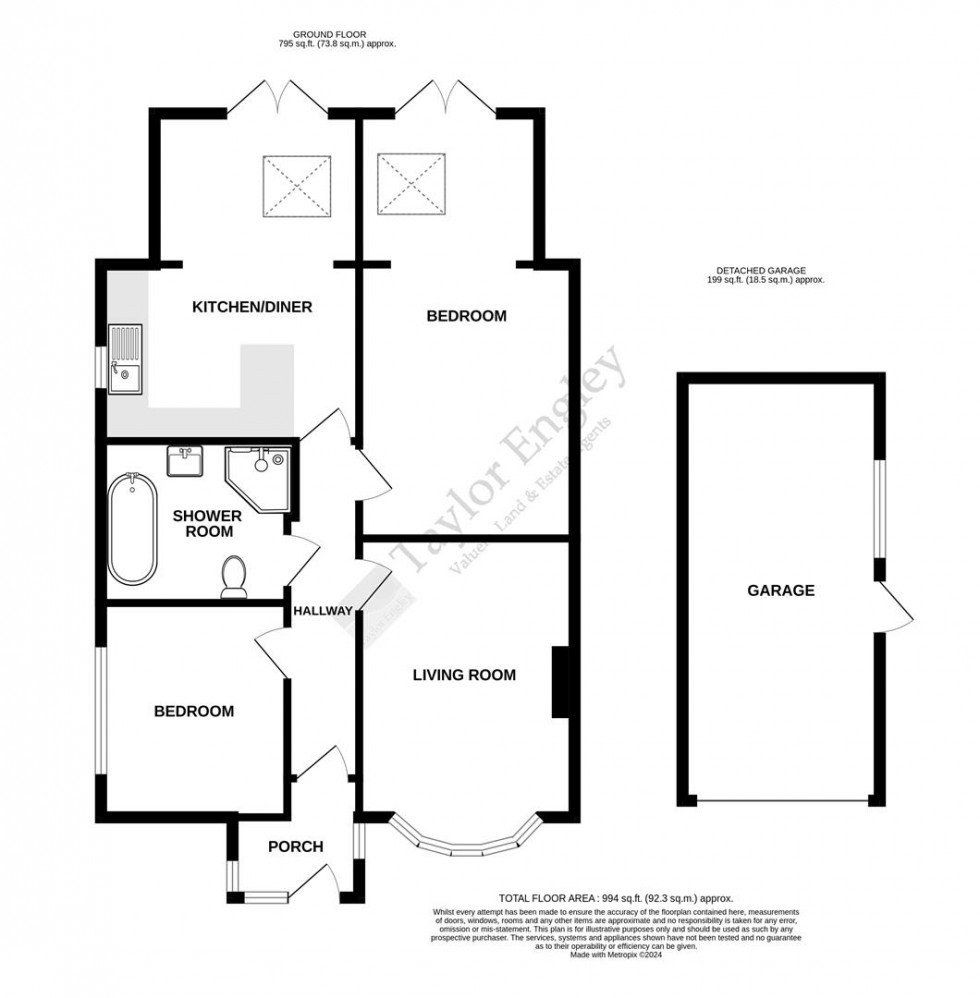 Floorplan for Sandbanks Way, Hailsham
