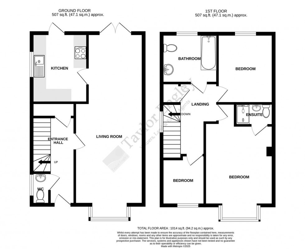Floorplan for Summerfields Avenue, Hailsham