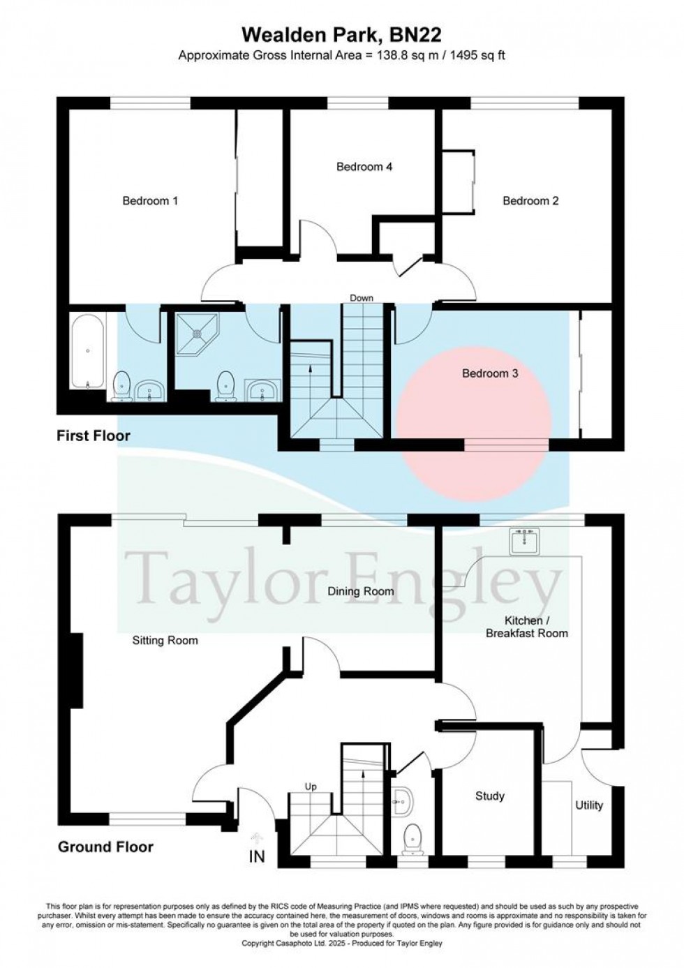 Floorplan for Wealden Park, Willingdon, Eastbourne