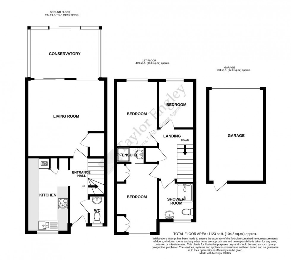 Floorplan for Sidley Road, Redoubt, Eastbourne