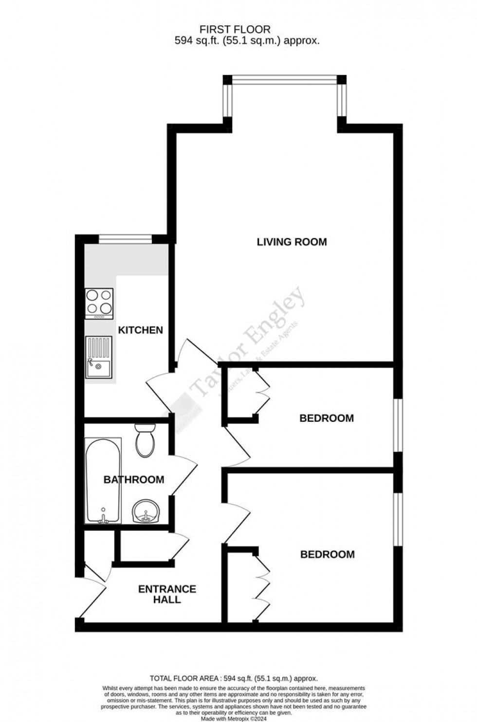 Floorplan for Mill Road, Upperton, Eastbourne