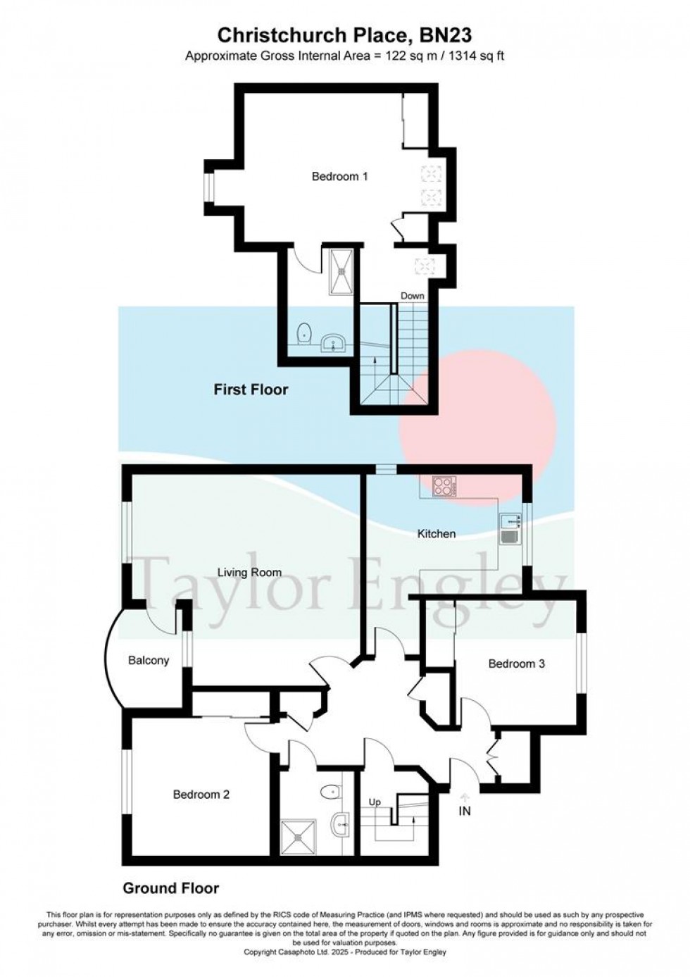 Floorplan for Christchurch Place, Sovereign Harbour, Eastbourne