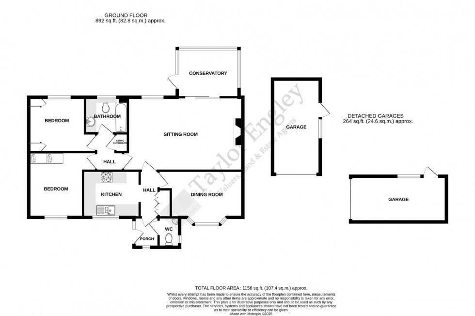 Floorplan for Oaklands, Westham, Pevensey