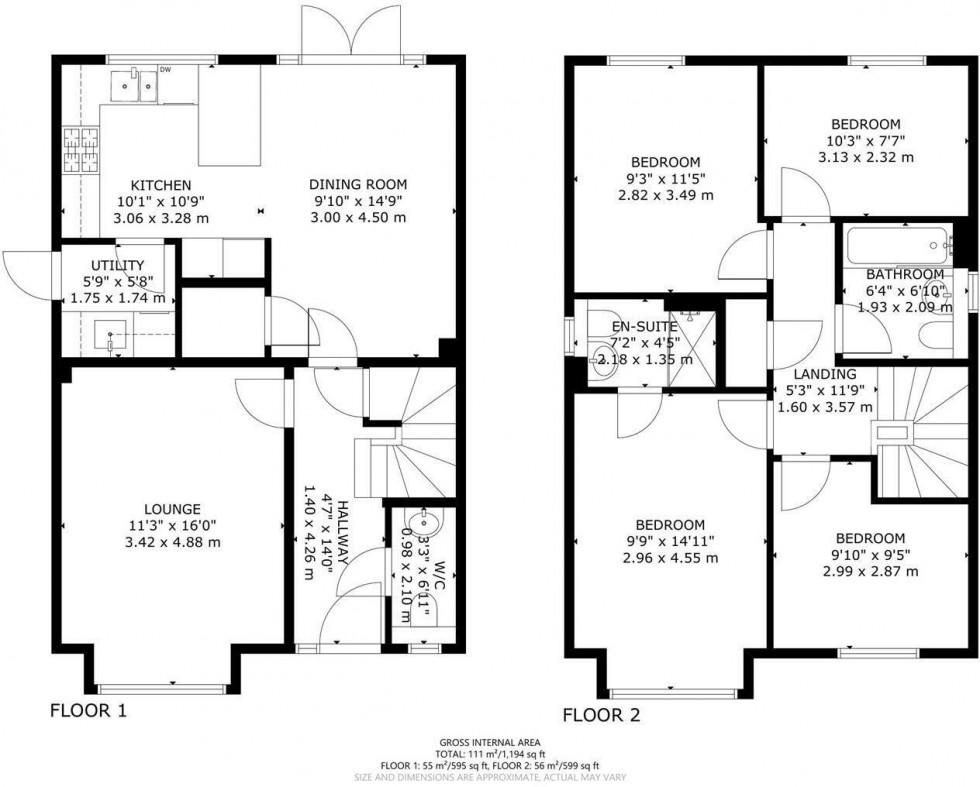 Floorplan for Magnolia Close, Hellingly
