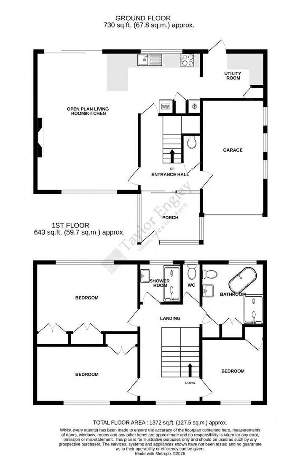 Floorplan for Ryefield Close, Little Ratton, Eastbourne
