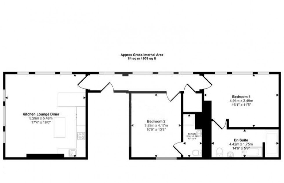 Floorplan for 21 Compton Street, Eastbourne