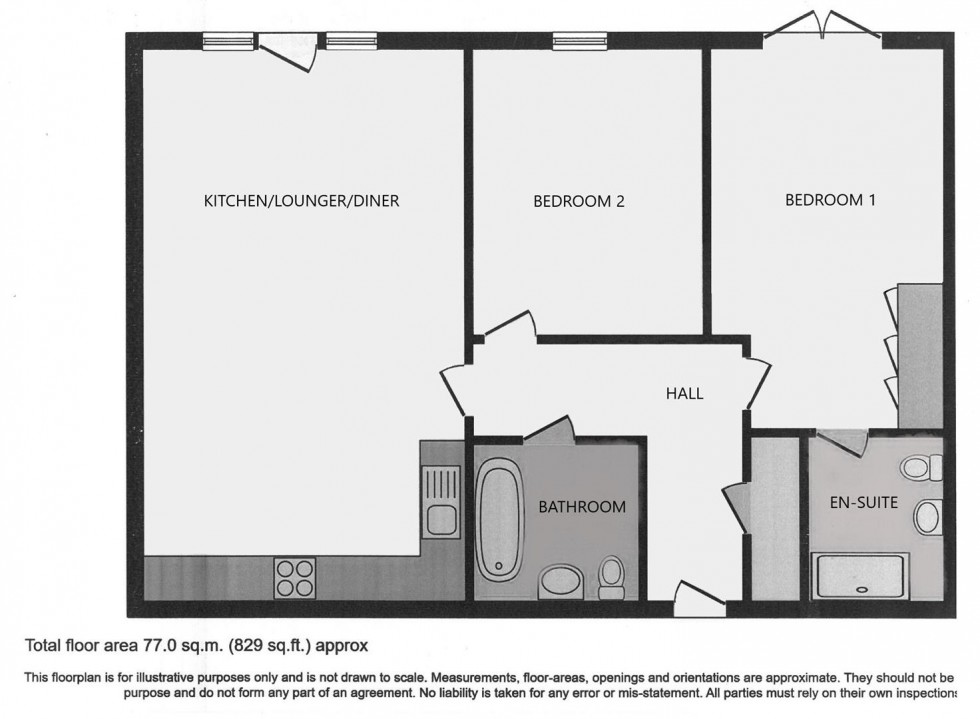Floorplan for Midway Quay, Eastbourne