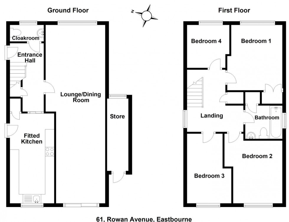 Floorplan for Rowan Avenue, Eastbourne