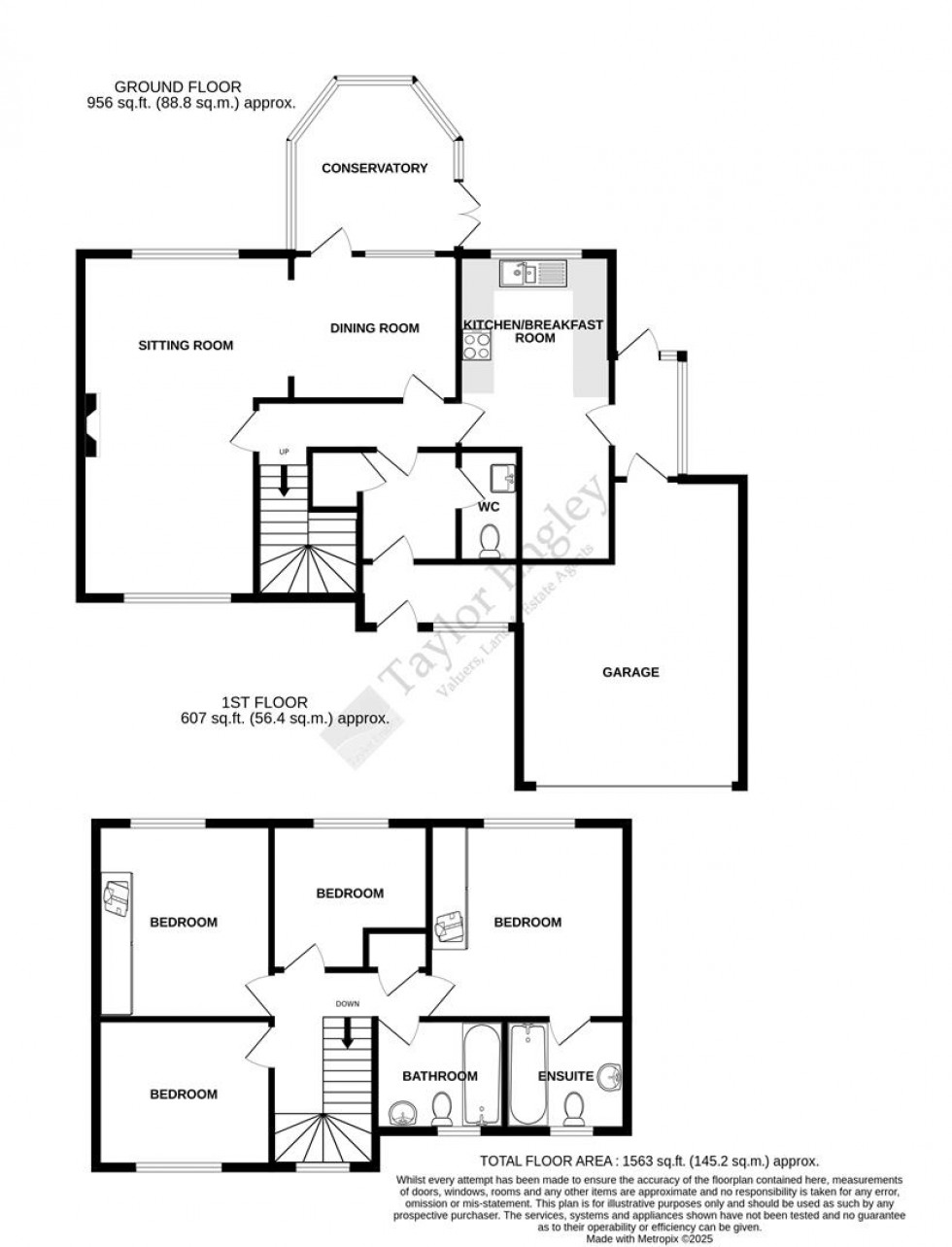 Floorplan for Crouch Close, Willingdon Village, Eastbourne