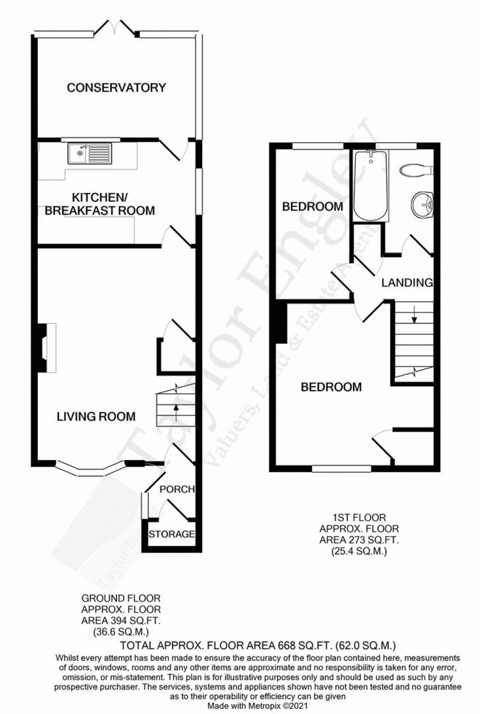 Floorplan for Holywell Walk, Hailsham