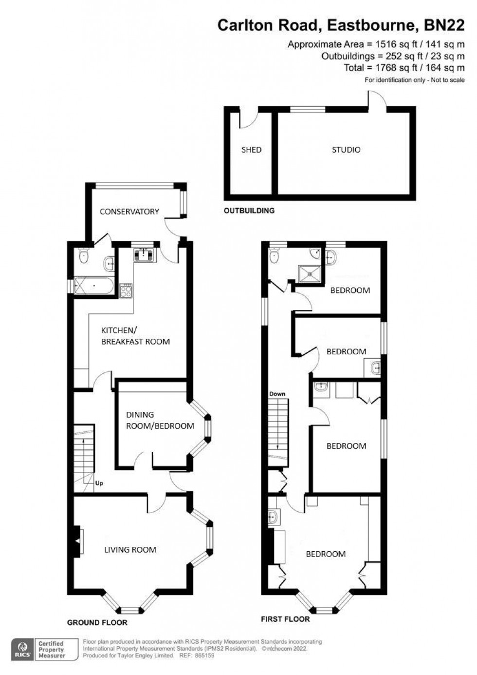 Floorplan for Carlton Road, Redoubt, Eastbourne