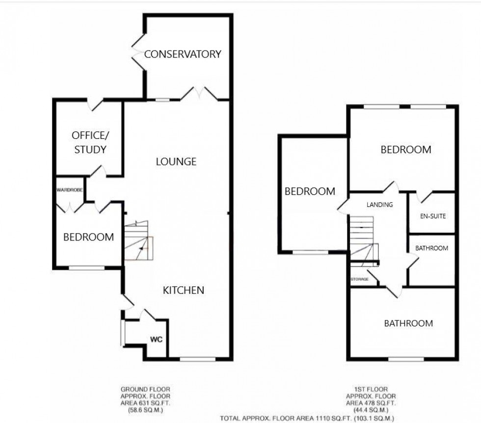 Floorplan for Piltdown Way, Eastbourne
