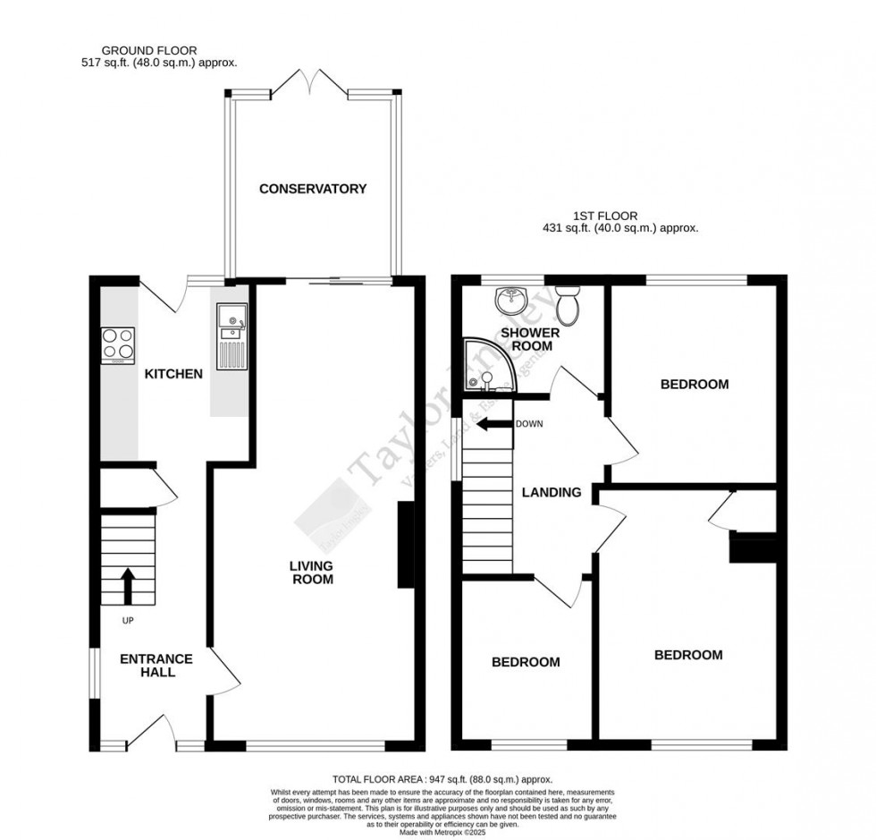 Floorplan for Aylesbury Avenue, Langney Point, Eastbourne