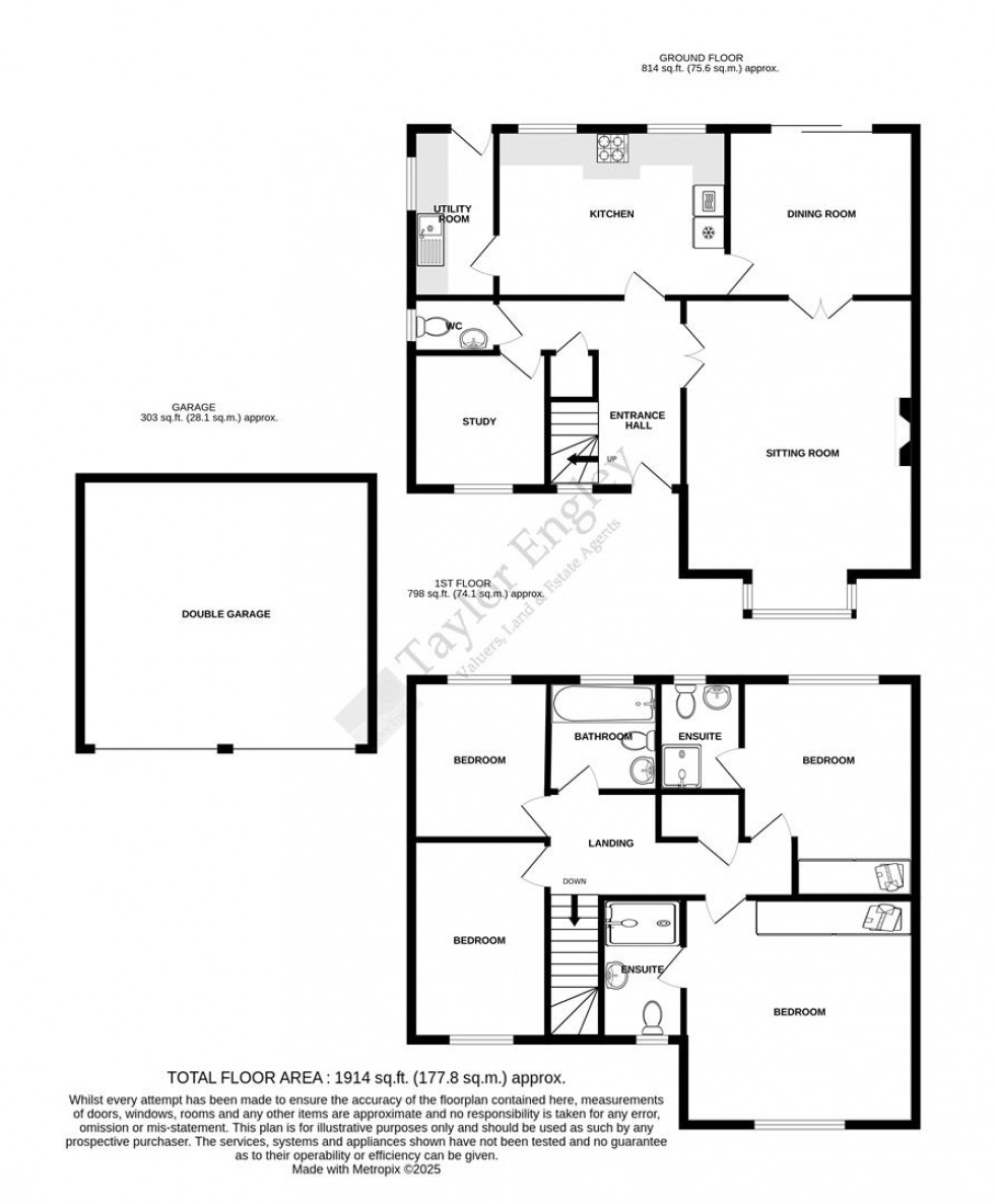 Floorplan for Regents Place, West Hampden Park, Eastbourne