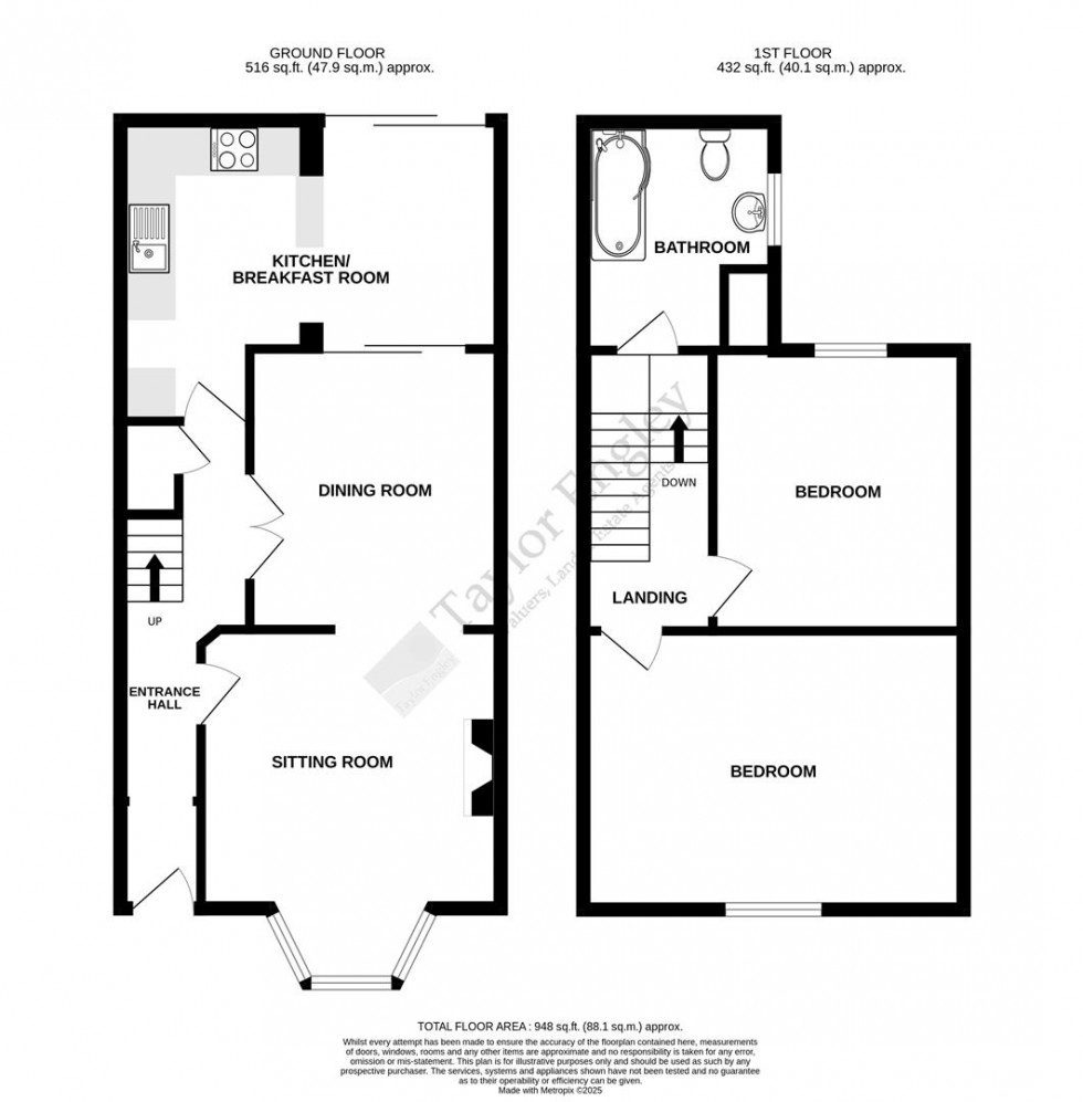 Floorplan for Seaside, Eastbourne